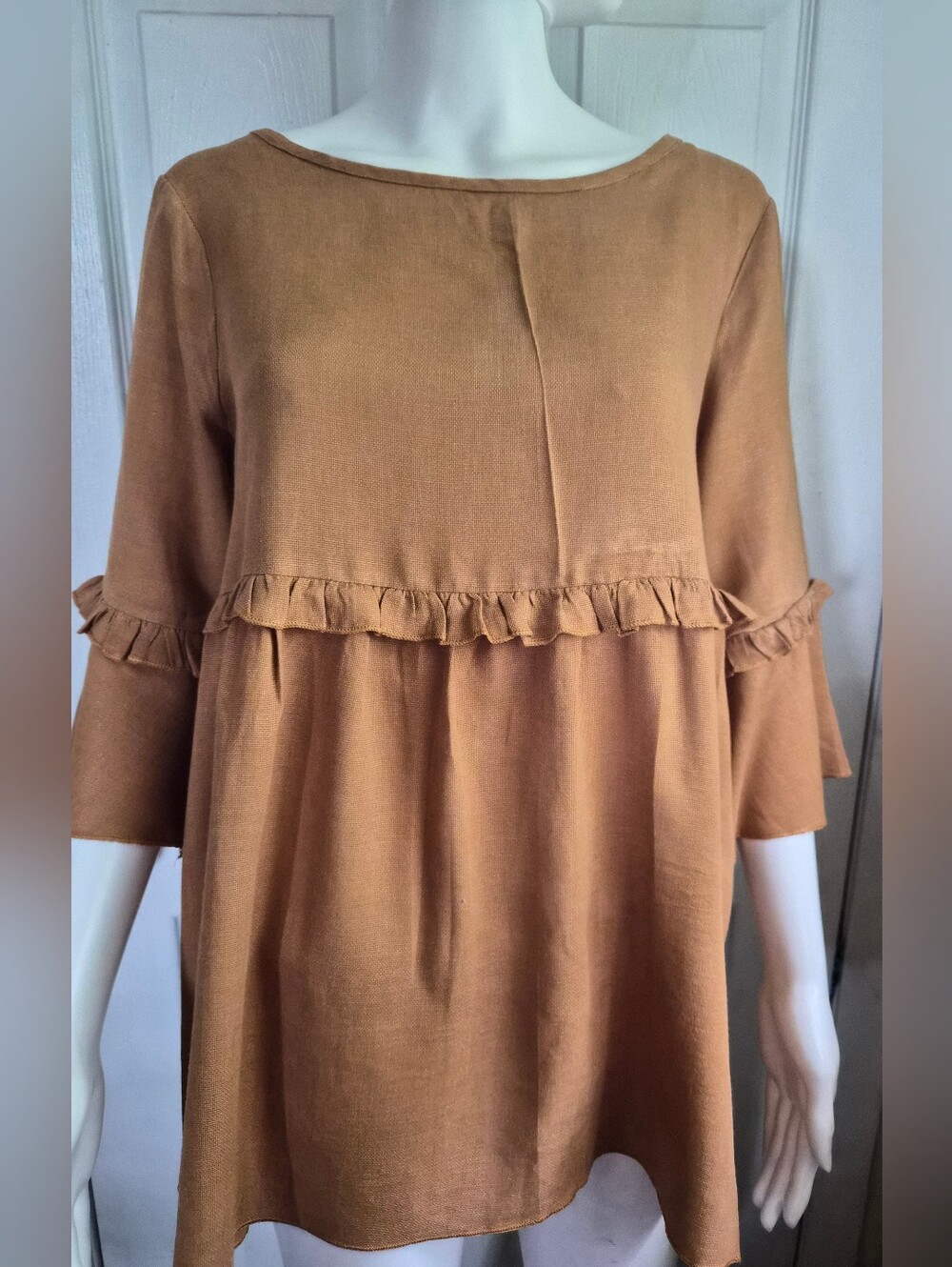 Hailey & Co. Ruffle Tiered Babydoll Tunic Top